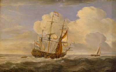A Dutch Flagship Before the Wind by Willem van de II (follower of) Velde