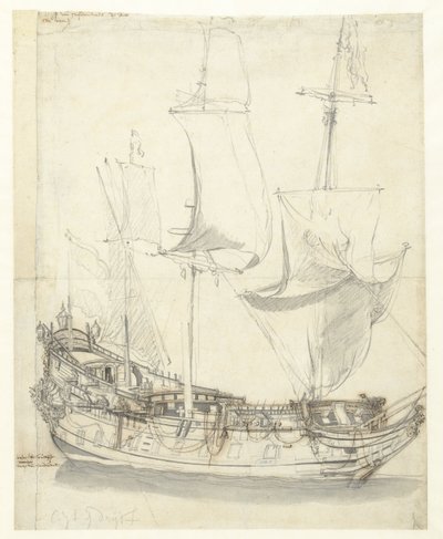 Ship the Princesse Royale of Vice-Admiral Witte de With by Willem van de Velde (I)