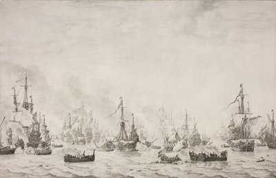 The Battle of the Downs by Willem van de Velde (I)
