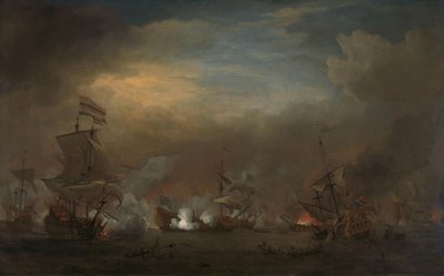 Encounter during the Battle of Kijkduin by Willem van de Velde (II)