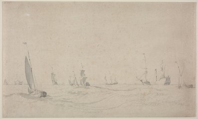 Shipping on a Rough Sea, 1665 by Willem van de Velde