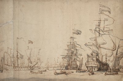 A Council of War in the Dutch Fleet, May 1665 by Willem van de Velde the Younger