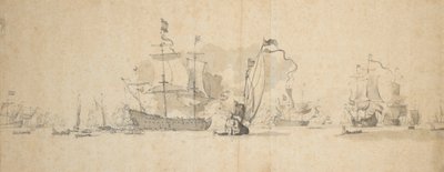 A council of war in the Dutch fleet, May 1665?, c.1665 by Willem van de Velde the Younger