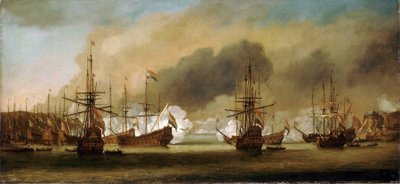 Battle of Bergen (or Vagen), 3 August 1665 by Willem van de Velde the Younger