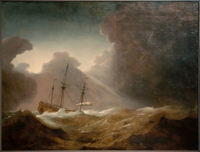 Dutch Ship Before an Approaching Storm by Willem van de Velde the Younger