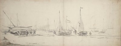 Pinks and Weyshuits Hauled Ashore by Willem van de Velde the Younger