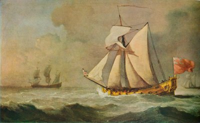 The Cleveland Yacht at Sea in a Fresh Breeze by Willem van de Velde the Younger