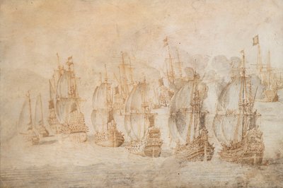 Action at Tamanana, 9 September 1645 by Willem van de the Elder Velde