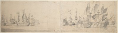 Beach and van Ghent’s Action by Willem van de the Elder Velde