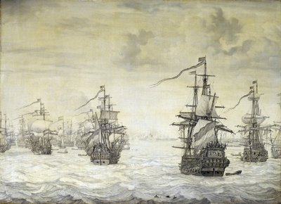 Second Anglo-Dutch War by Willem van de the Elder Velde