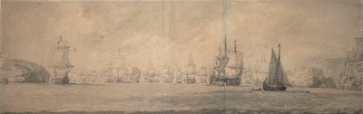 The Dutch Indiamen Sailing Towards Bok op Raa (Bjaelkero), 25 August-4 September 1665 by Willem van de the Elder Velde