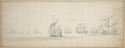 The Dutch Fleet on Its Way to the Scottish Coast by Willem van de the Elder Velde