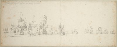 The Friesland Squadron Lying-by off the Coast of Scotland by Willem van de the Elder Velde