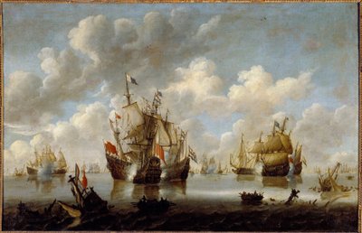 Combat in the North Sea in the 17th Century by Willem van de Velde the Younger