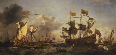 Royal visit to the fleet in the Thames Estuary, 6 June 1672 by Willem van de Velde the Younger