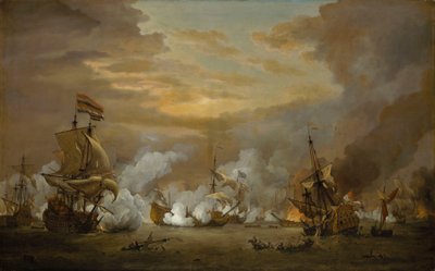 The Battle of the Texel by Willem van de Velde the Younger