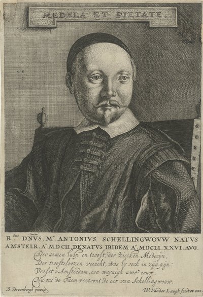 Portrait of Antonius Schellingwou by Willem van der Laegh