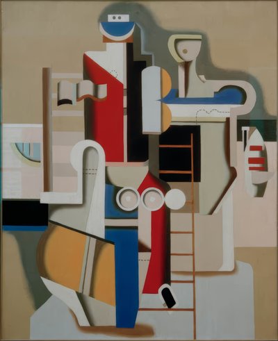 Swimmer at the Ladder by Willi Baumeister