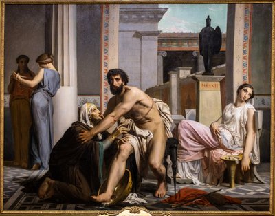 Odysseus recognized by his nurse on his return from Troy by William Adolphe Bouguereau