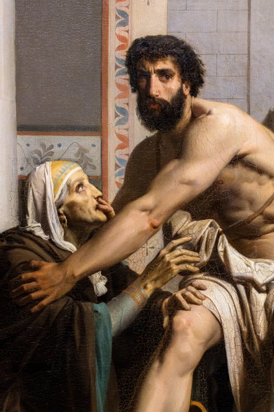 Odysseus recognized by his nurse on his return from Troy by William Adolphe Bouguereau