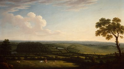 Extensive Wooded Landscape with a Distant View of a Town by Joseph Mallord William Turner