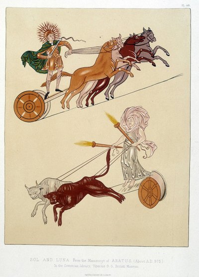 Allegorical Figures of the Sun and the Moon - in 