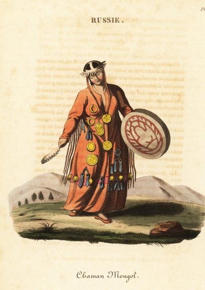 Female magician or shaman, Mongol people by William (after) Alexander