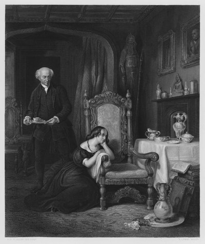 The Empty Chair, Abbotsford, from the picture in the Royal Collection by William (after) Allan