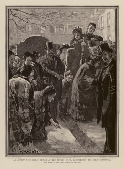 Good Friday at the Church of St Bartholomew the Great, Smithfield by William (after) Hatherell