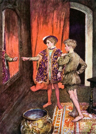 "The Two Went and Stood Side by Side Before a Great Mirror" by William (after) Hatherell
