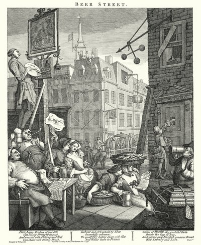 Beer Street by William (after) Hogarth