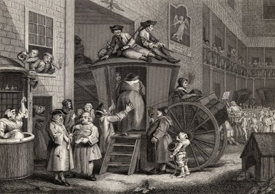 Country Inn Yard, engraved by Timothy Engleheart (1803-79) from 