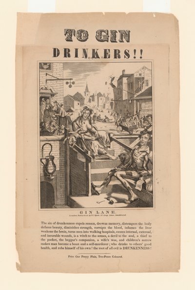 Warning to gin drinkers by William (after) Hogarth