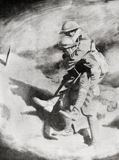 Poilu and Tommy after the Painting by Sir William Orpen by William (after) Orpen