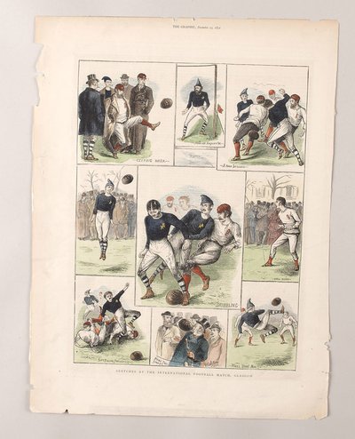 Sketches at the International Football Match, Glasgow by William (after) Ralston