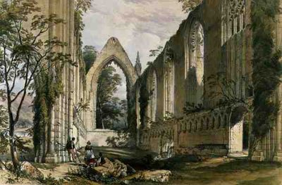 Bolton Abbey, interior of the Choir, from 