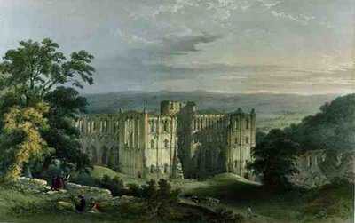 Rievaulx Abbey in the Rye Valley, from 