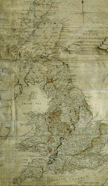 Map of strata in England, Wales and part of Scotland (engraved by John Cary) by William (after) Smith