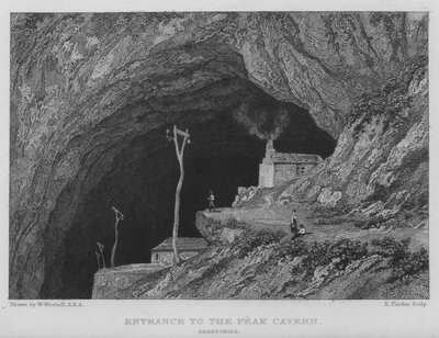 Entrance to the Peak Cavern, Derbyshire by William (after) Westall