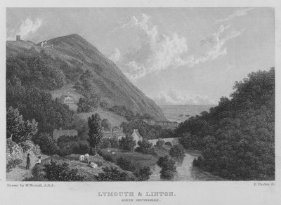 Lymouth and Linton, North Devonshire by William (after) Westall