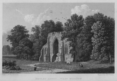 Netley Abbey, West Window by William (after) Westall