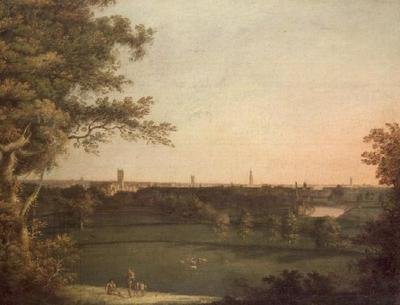 A View of Manchester with Figures in Foreground by William (attr. to) Bellers