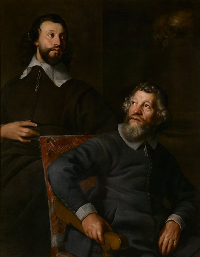 Portrait of two gentlemen, called Nicholas Stone and his son by William (attr. to) Dobson