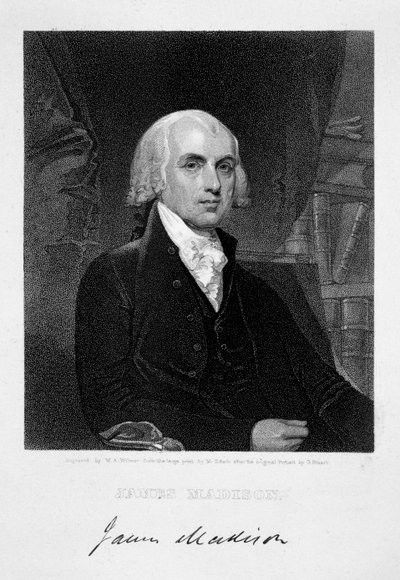 James Madison, 4th President of the United States of America by William A Wilmer