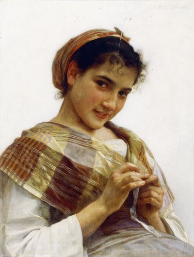 A Breton Girl by William Adolphe Bouguereau