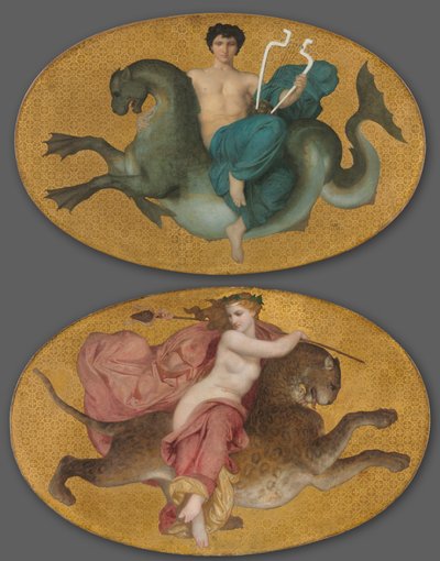 Arion on a Sea Horse and Bacchante on a Panther by William Adolphe Bouguereau