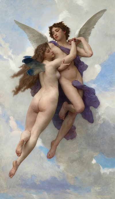 Amor and Psyche, 1889 by William Adolphe Bouguereau