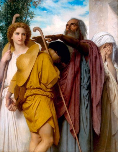 Tobias Saying Good Bye to His Father, 1860 by William Adolphe Bouguereau