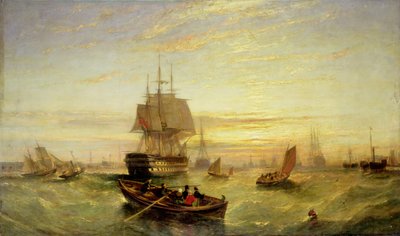 Entering Portsmouth Harbour by William Adolphus Knell