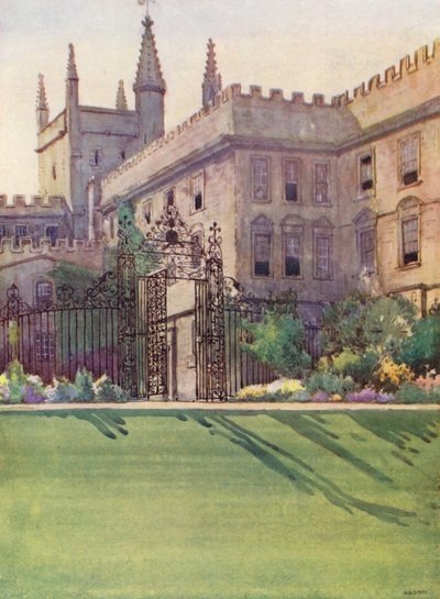 New College from the garden by William Ainsworth Wildman